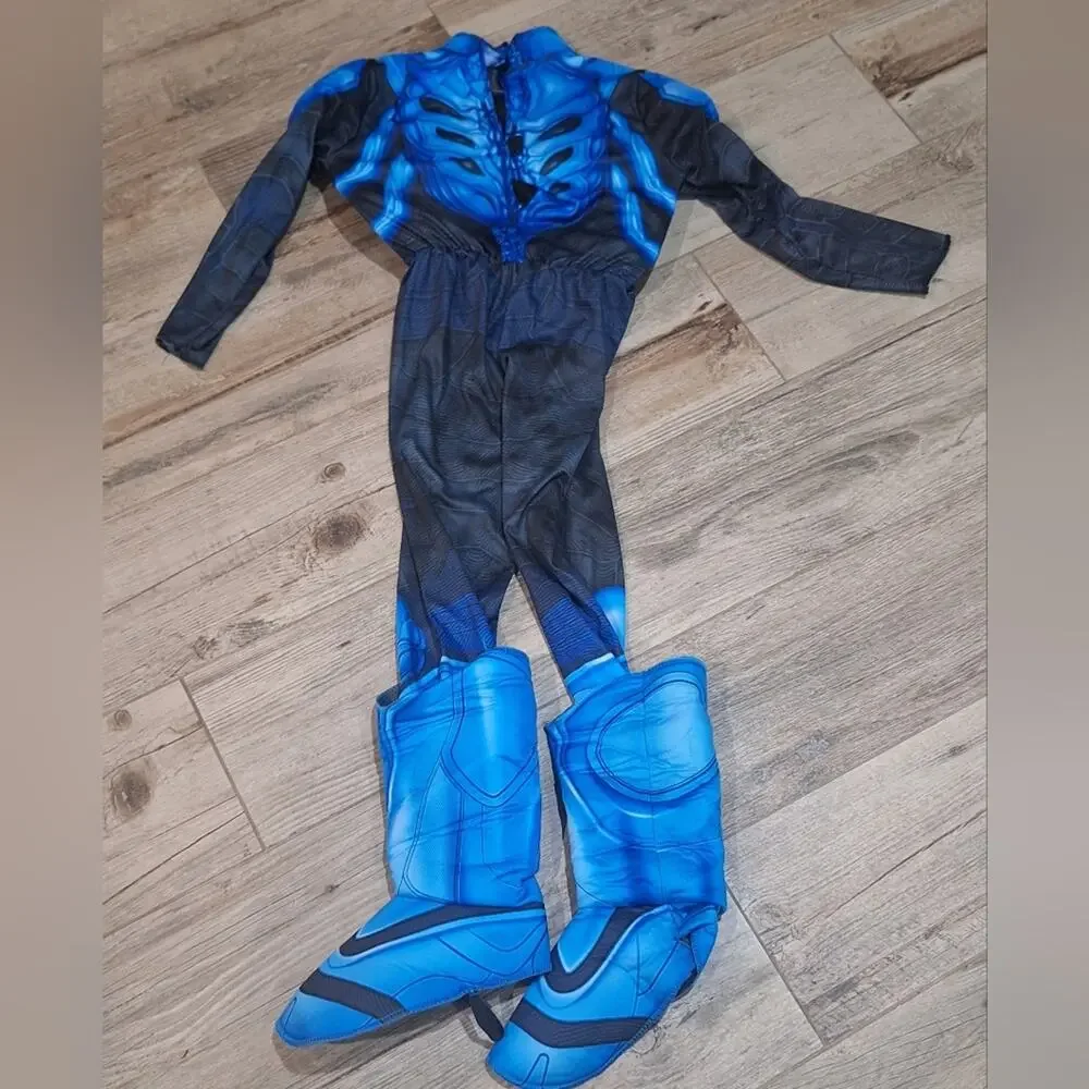 Blue Beetle Blue &  Black Kids Costume Sz M #1808